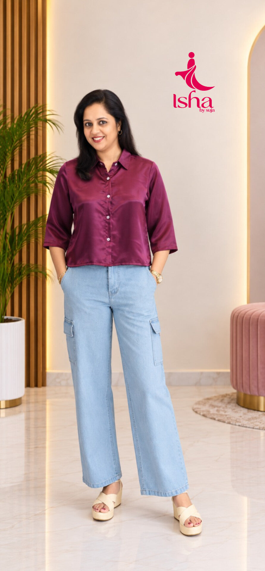 Satin Luxe Button-Up Shirt