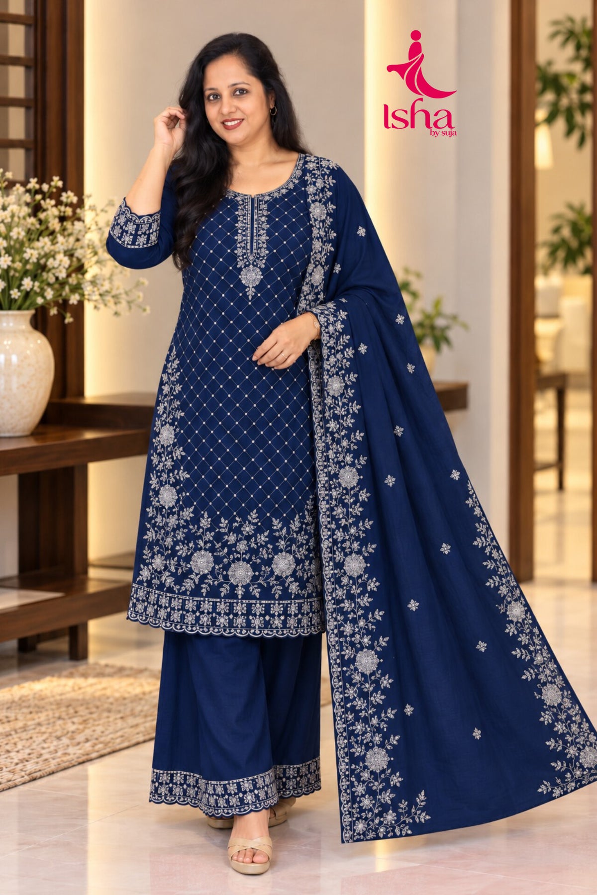 Noor Embroidered Straight Kurta Set