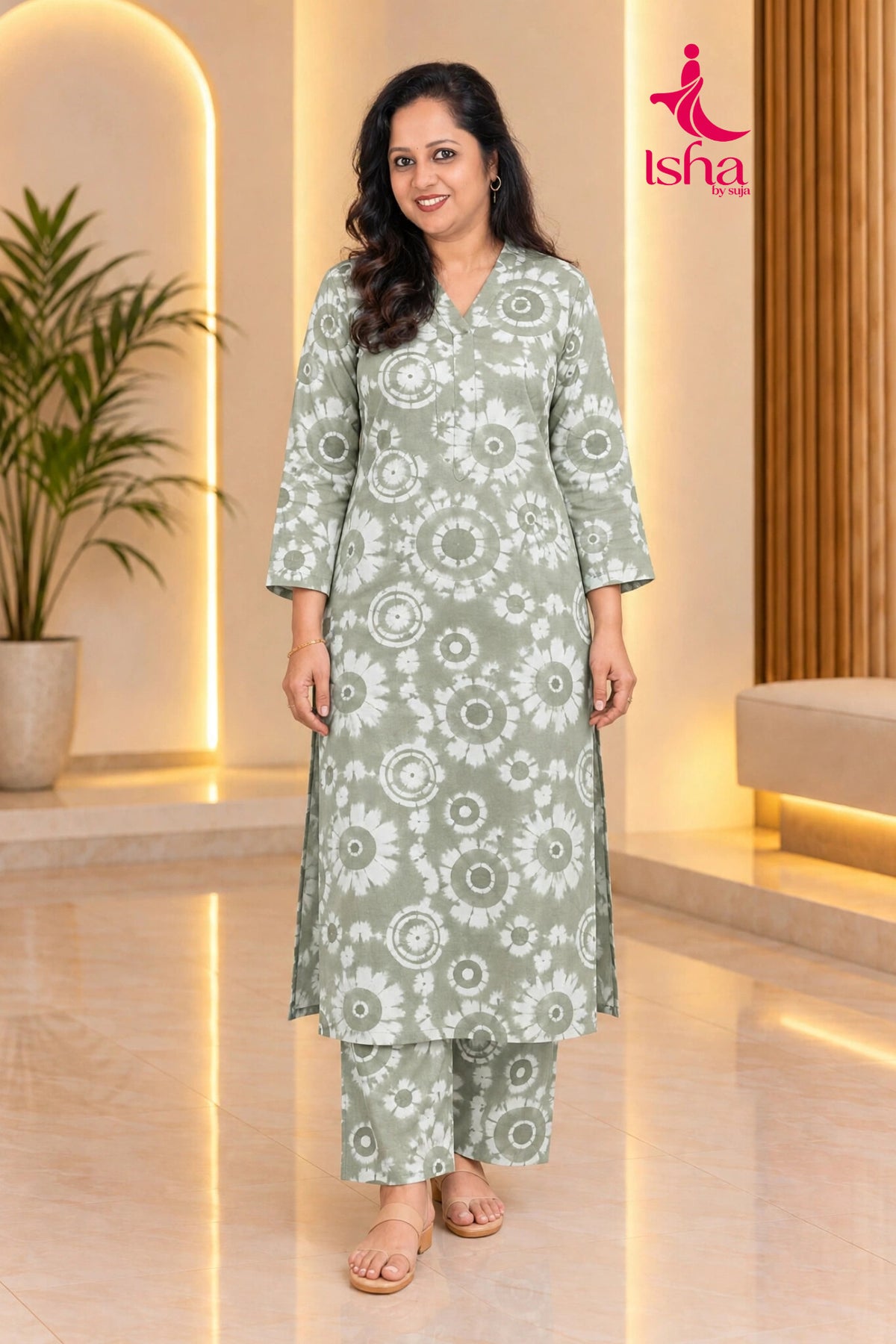 Bloom Circle Printed Kurta Set