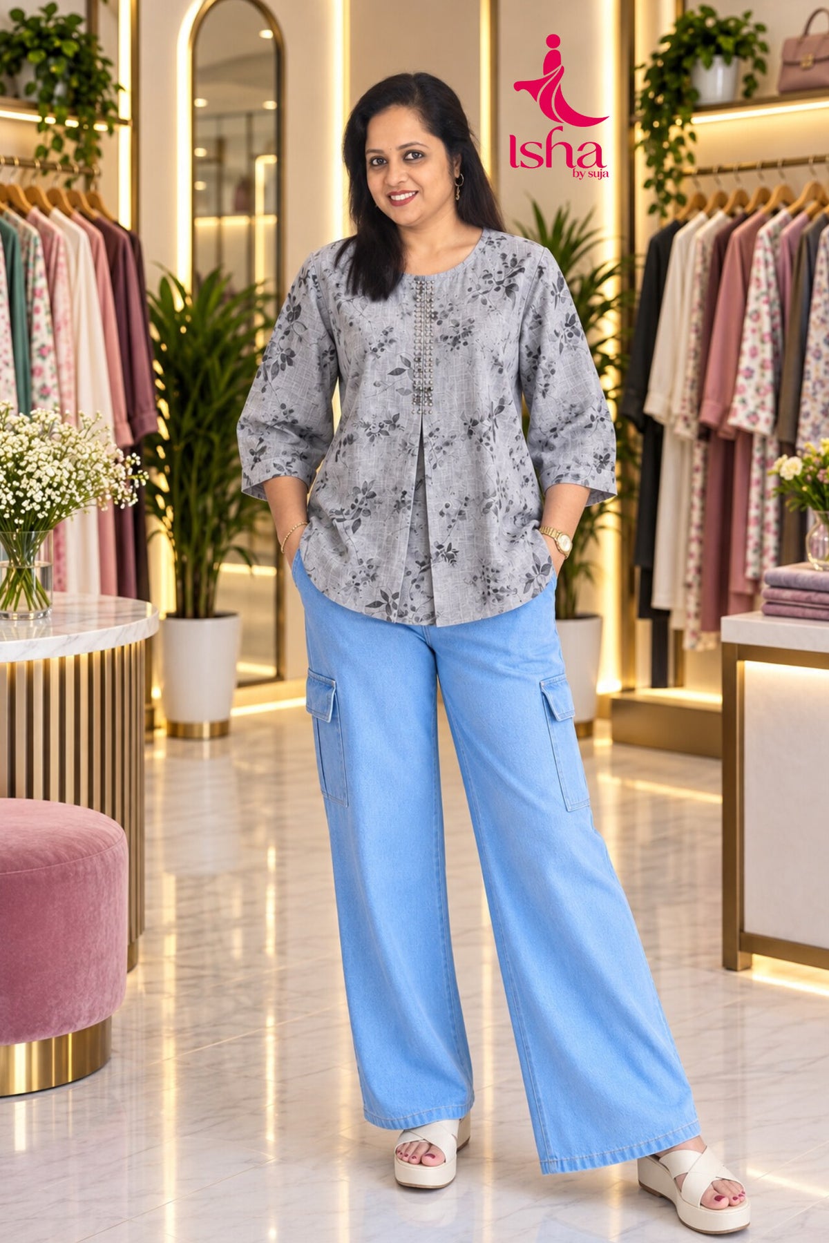 Floral Pattern Relaxed Top