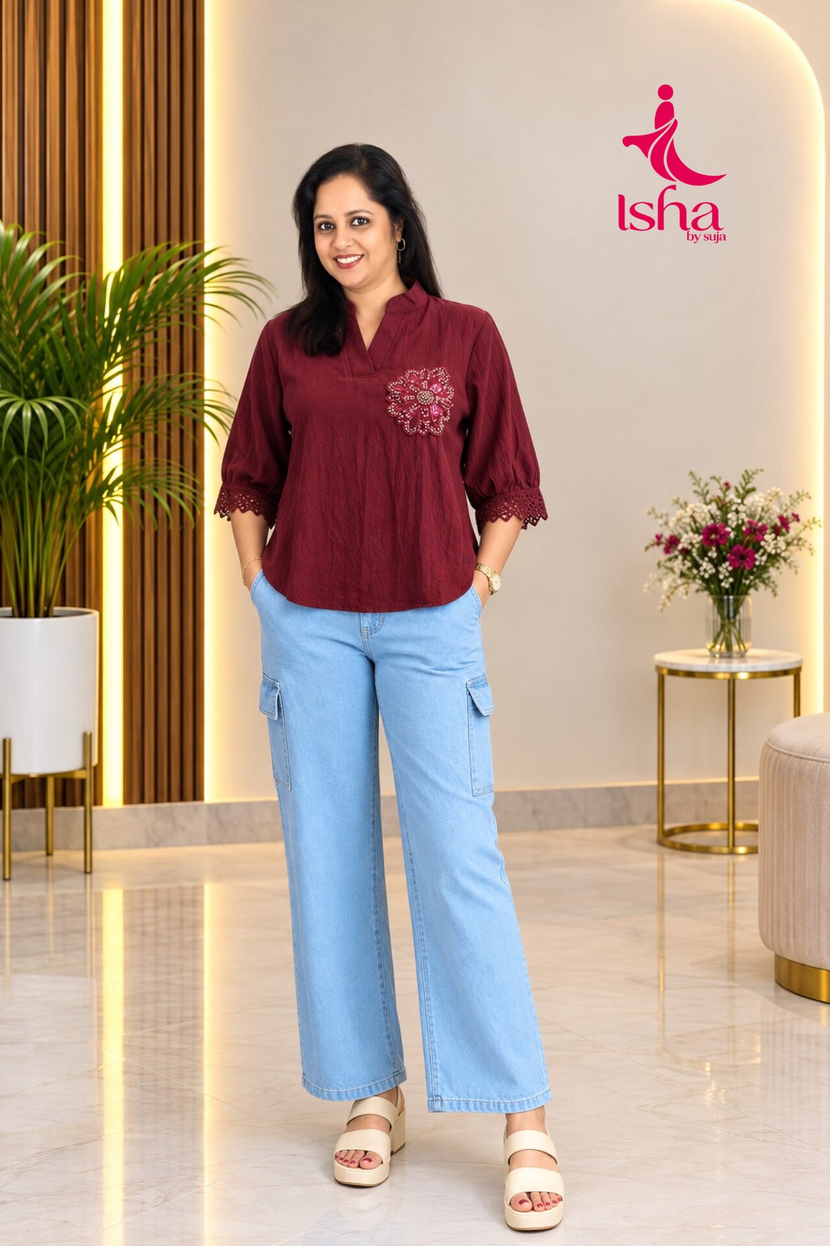 Graceful Embroidery Top