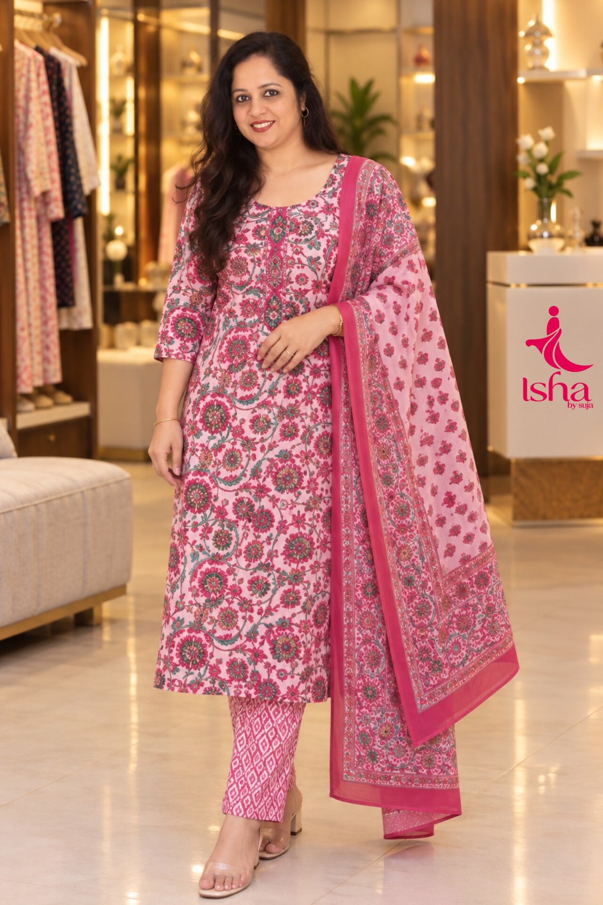 Rosevine Floral Cotton Set