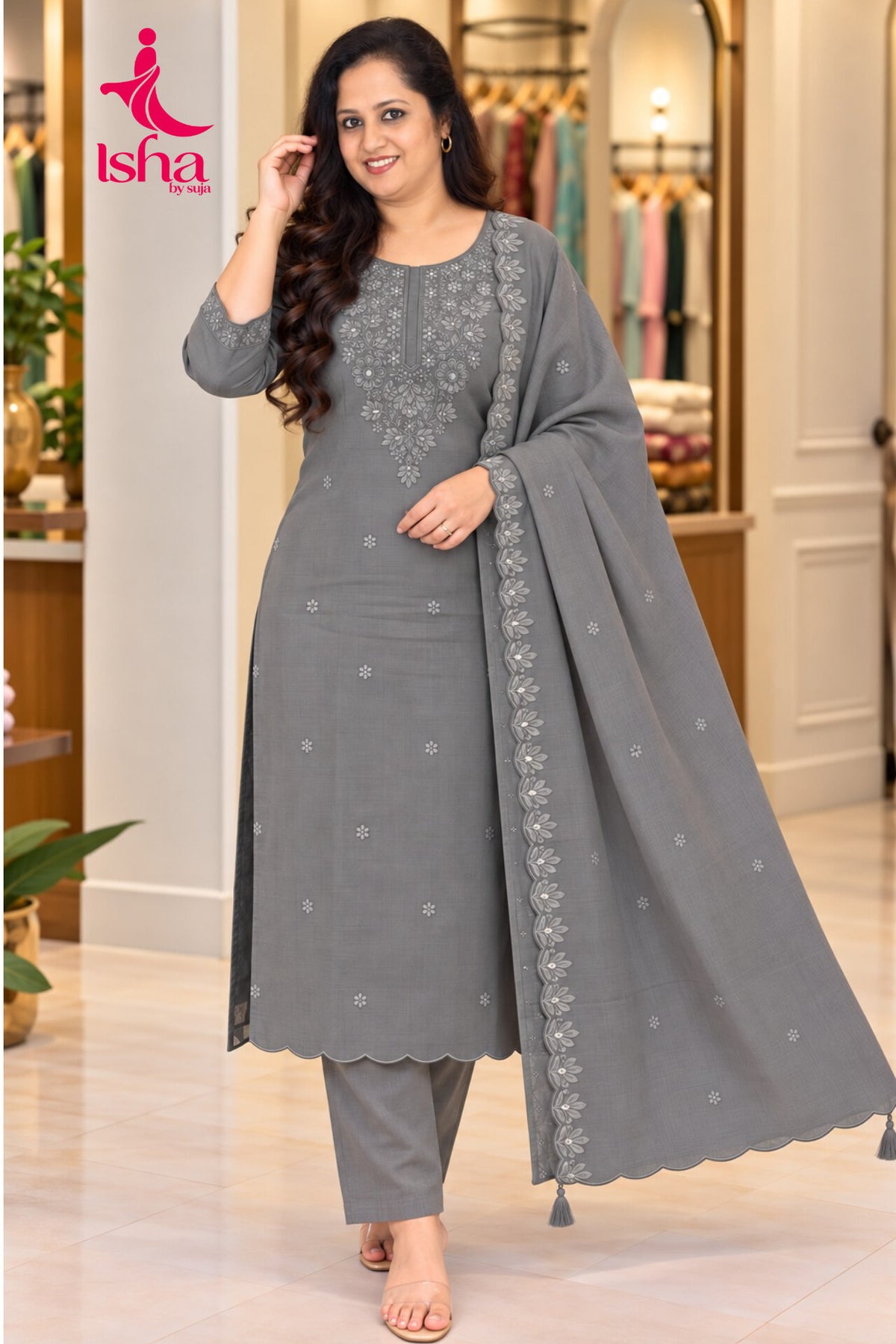 Floral Grace Churidar Set