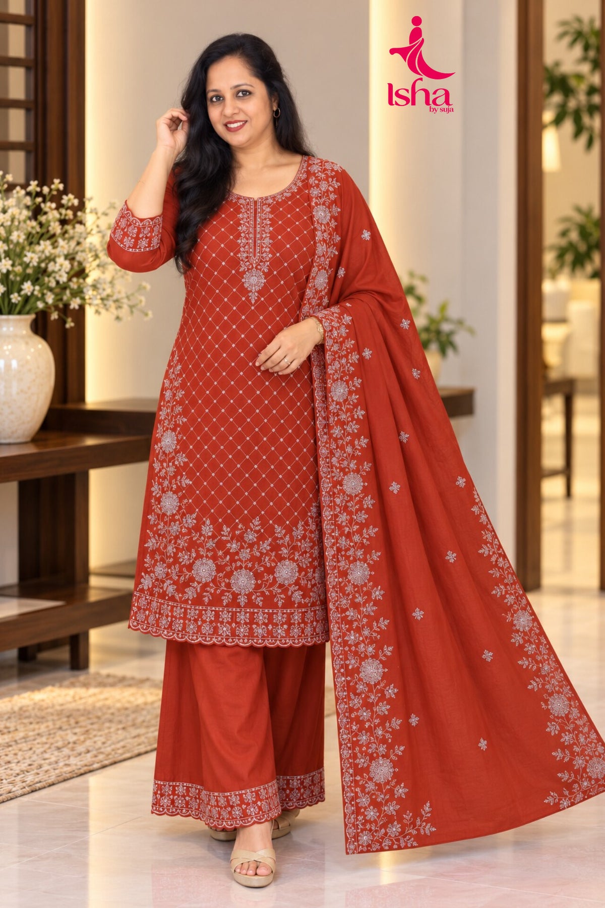 Noor Embroidered Straight Kurta Set