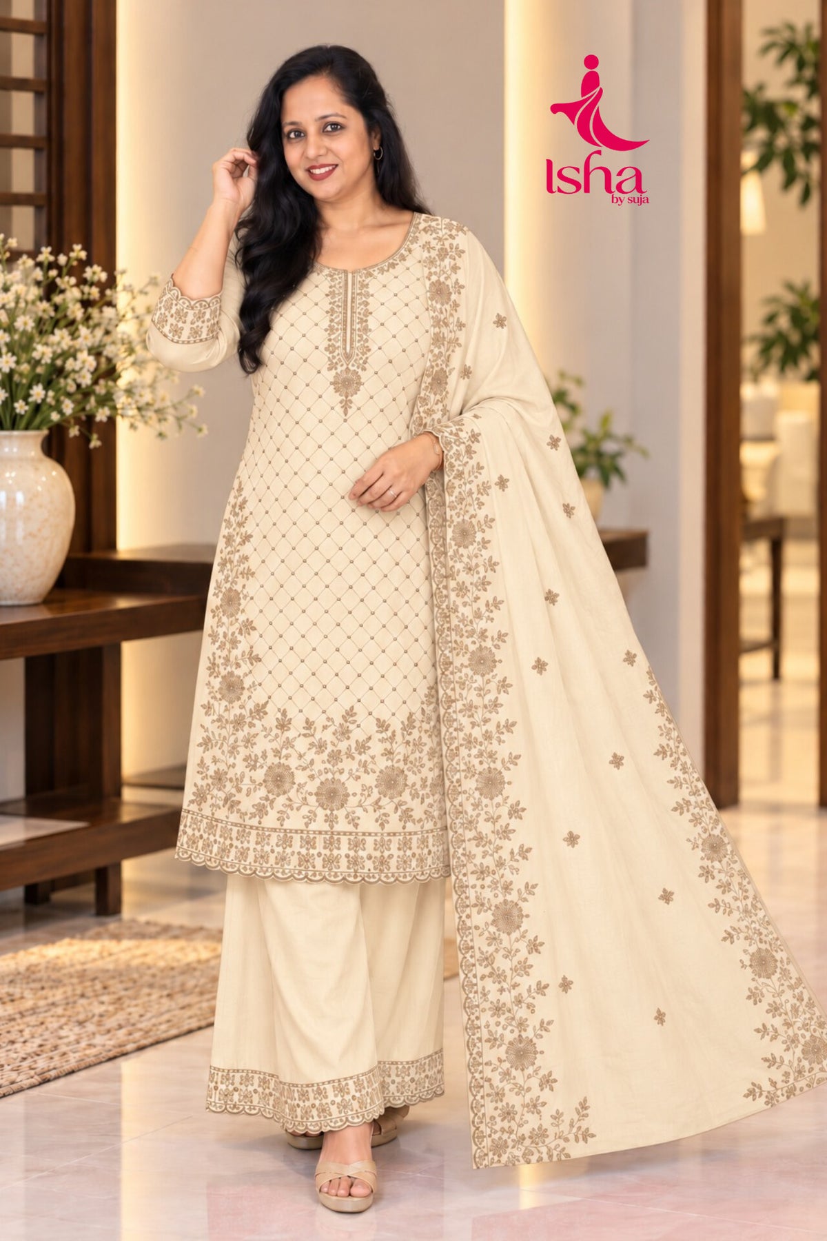 Noor Embroidered Straight Kurta Set