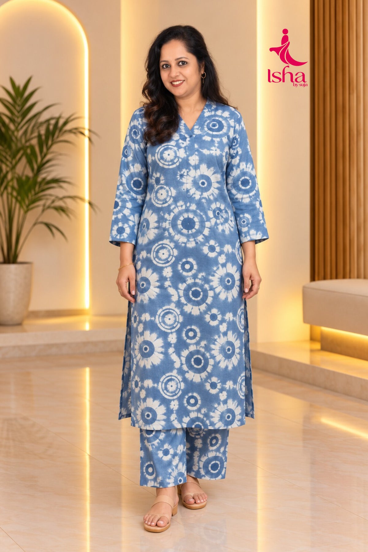 Bloom Circle Printed Kurta Set