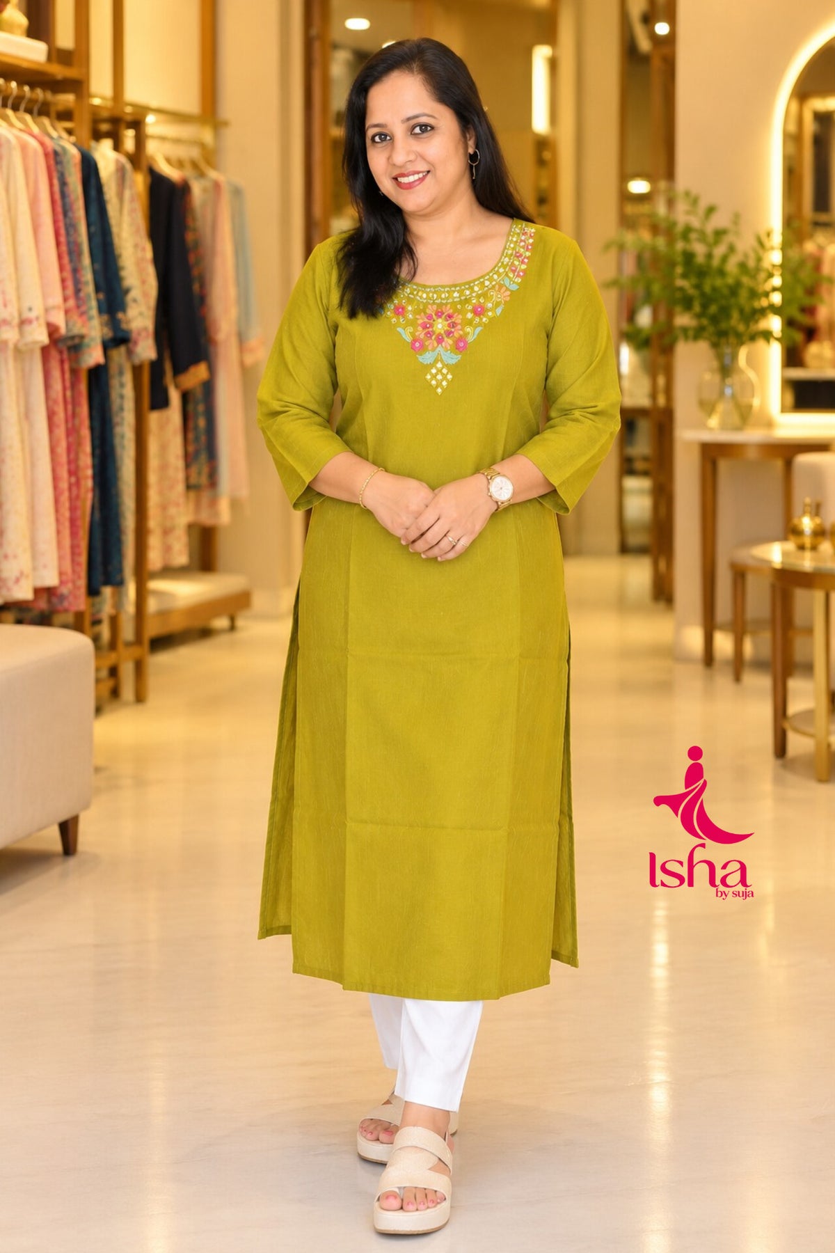 Blooming Grace Embroidered Kurti