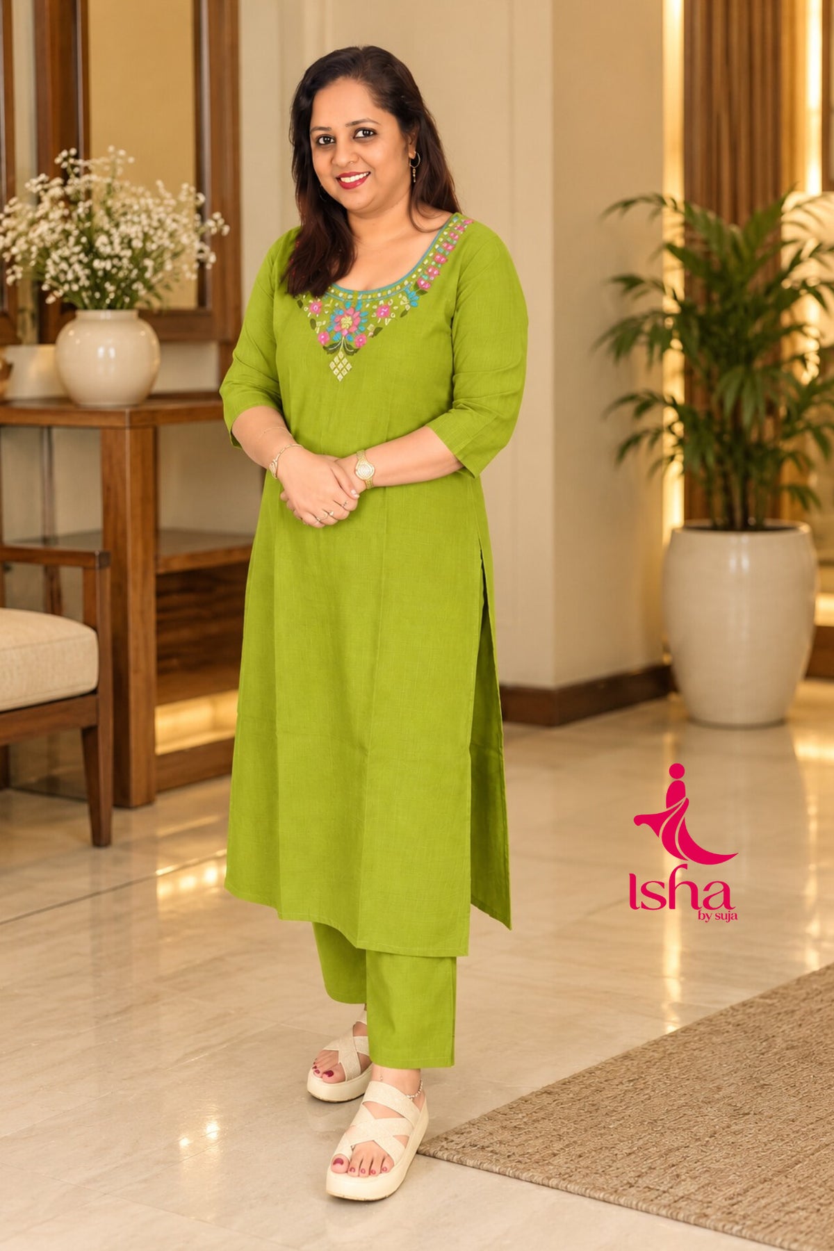 Blooming Grace Embroidered Kurti