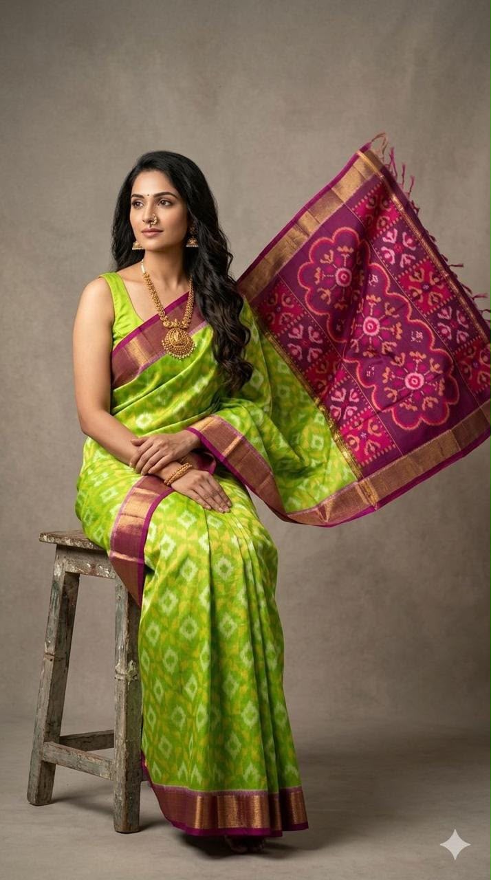 Pochampally cotton silk saree