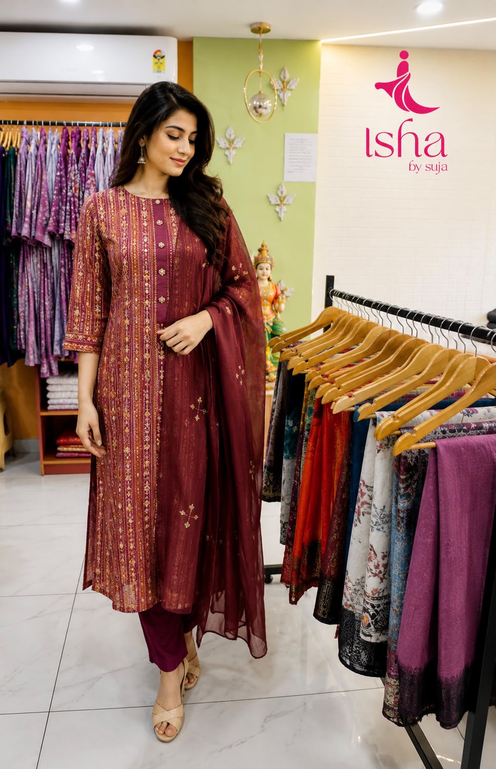 Muslin silk salwar suit